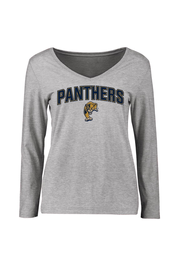 Women's Ash FIU Panthers Proud Mascot Long Sleeve T-Shirt