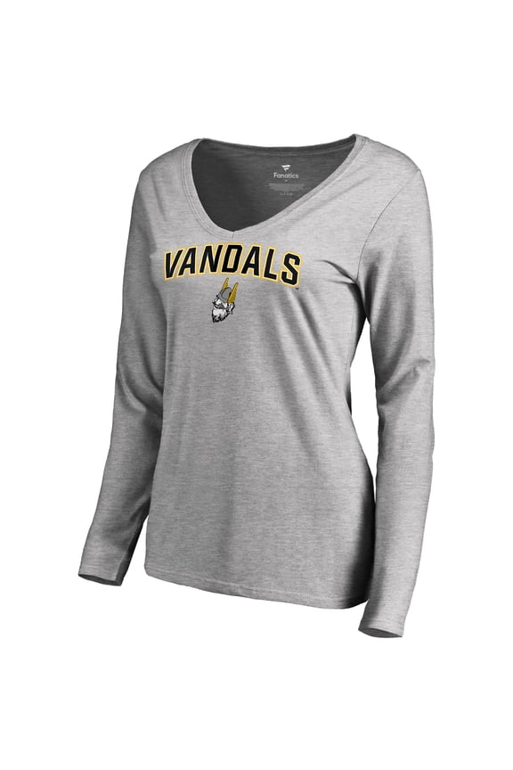 Women's Ash Idaho Vandals Proud Mascot Long Sleeve T-Shirt