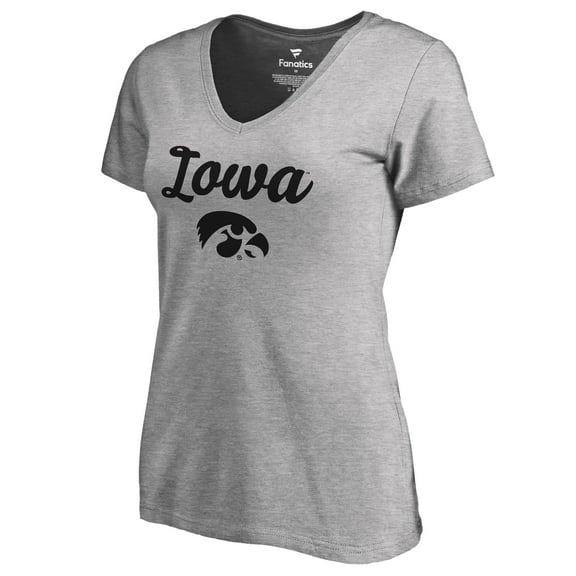 Women's Ash Iowa Hawkeyes Freehand T-Shirt