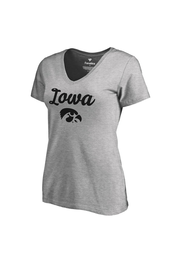 Women's Ash Iowa Hawkeyes Freehand T-Shirt