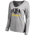 thumbnail image 1 of Women's Ash Iowa Hawkeyes Victory Script Long Sleeve T-Shirt, 1 of 3
