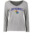 thumbnail image 1 of Women's Ash Kansas Jayhawks Proud Mascot Long Sleeve T-Shirt, 1 of 2