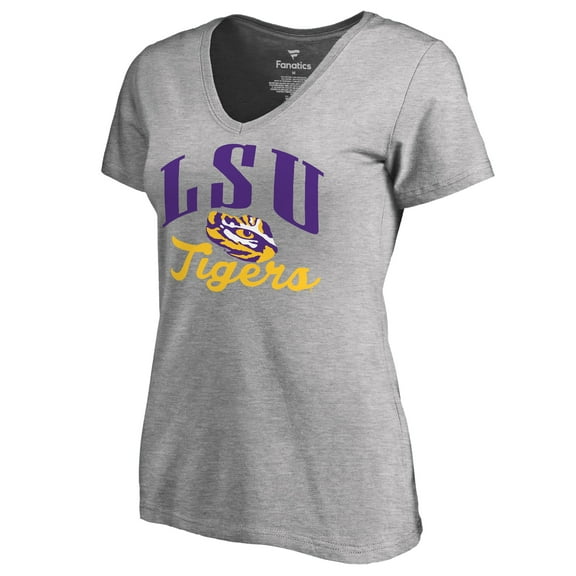 Women's Ash LSU Tigers Victory Script T-Shirt