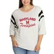 Women's  Ash Maryland Terrapins Sabrina 3/4-Sleeve Jersey T-Shirt