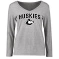 thumbnail image 1 of Women's Ash Northern Illinois Huskies Proud Mascot Long Sleeve T-Shirt, 1 of 2