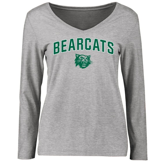 Women's Ash Northwest Missouri State Bearcats Proud Mascot Long Sleeve T-Shirt