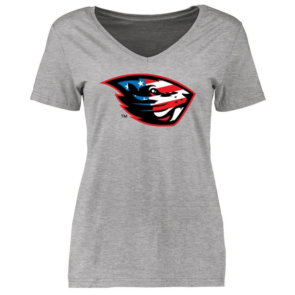 Women's Ash Oregon State Beavers Beaver Salute T-Shirt