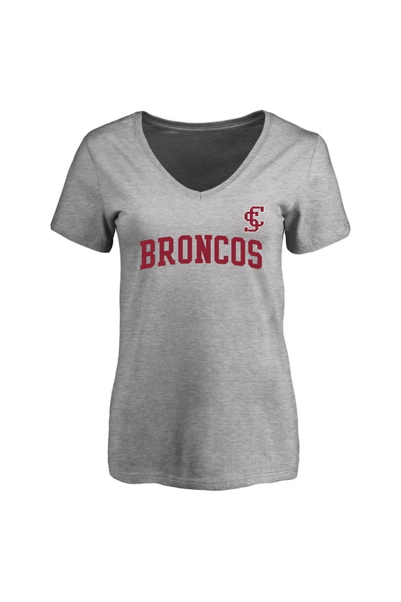 Women's Ash Santa Clara Broncos Dora T-Shirt