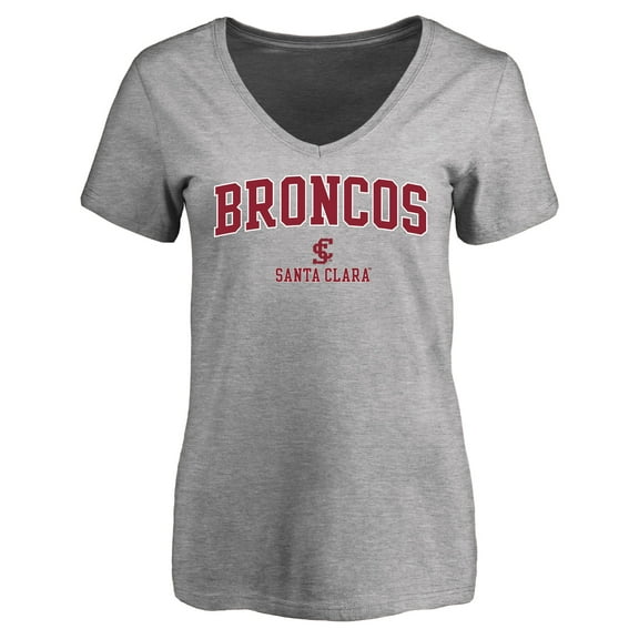 Women's Ash Santa Clara Broncos Proud Mascot T-Shirt