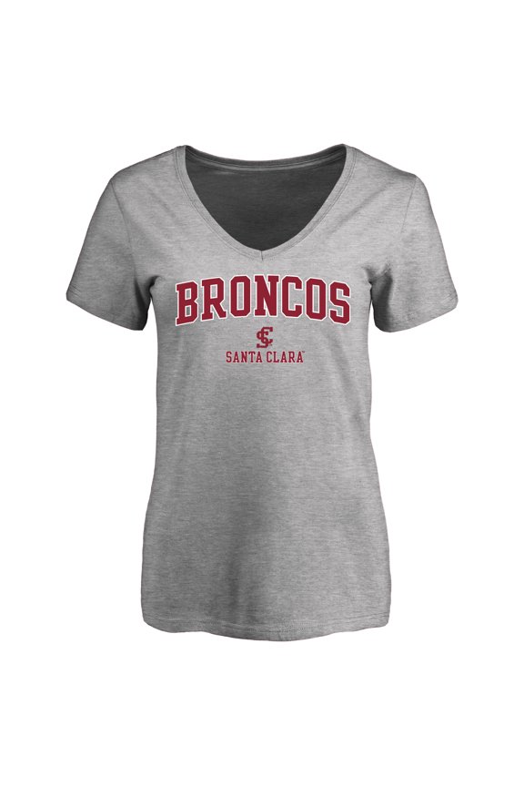 Women's Ash Santa Clara Broncos Proud Mascot T-Shirt