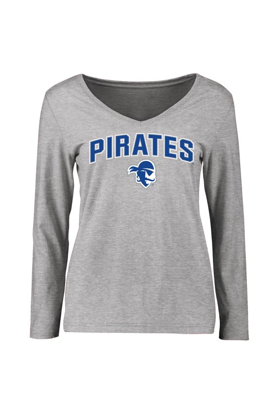 Women's Ash Seton Hall Pirates Proud Mascot Long Sleeve T-Shirt