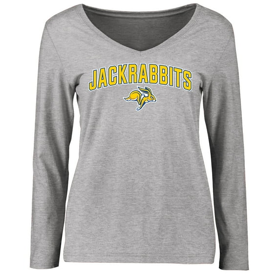 Women's Ash South Dakota State Jackrabbits Proud Mascot Long Sleeve T-Shirt
