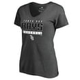 thumbnail image 1 of Women's Ash Tampa Bay Rays Charcoal Stack V-Neck T-Shirt, 1 of 3