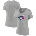 thumbnail image 1 of Women's Ash Toronto Blue Jays Secondary Color Primary Logo T-Shirt, 1 of 3