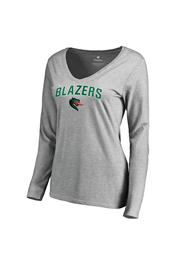 Women's Ash UAB Blazers Proud Mascot Long Sleeve T-Shirt