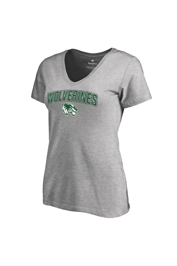 Women's Ash Utah Valley Wolverines Proud Mascot Slim Fit T-Shirt