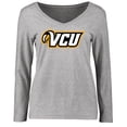 thumbnail image 1 of Women's Ash VCU Rams Primary Logo Long Sleeve T-Shirt, 1 of 2