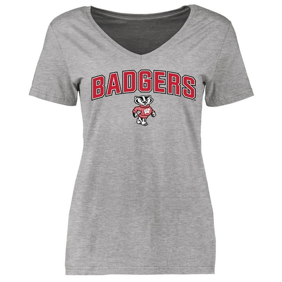 Women's Ash Wisconsin Badgers Proud Mascot T-Shirt
