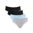 thumbnail image 1 of Women's Assorted Cotton Brief Panties Low Rise Underwear, 4-Pack, 1 of 7
