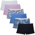 thumbnail image 1 of Women's Assorted Cotton Shortie Boyshort Panties, 6 Pack, 1 of 5
