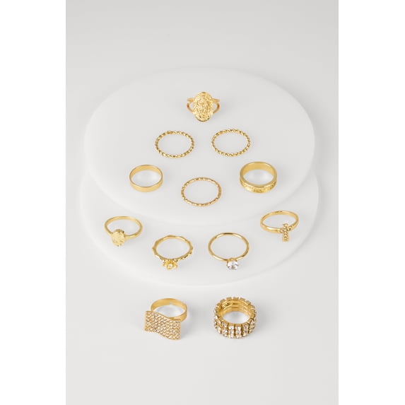 Women's Assorted Cubic Zirconia Rings Set of 12