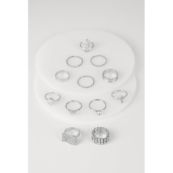 Women's Assorted Cubic Zirconia Rings Set of 12