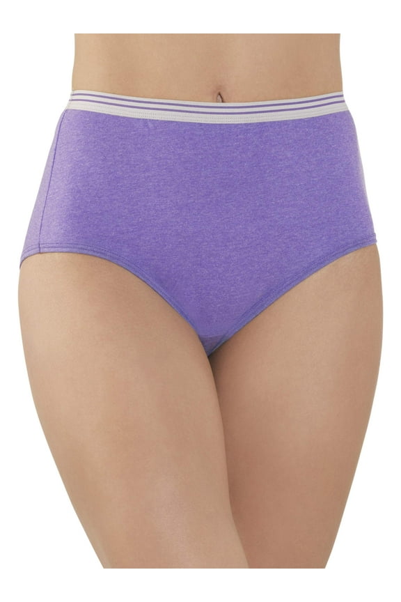 Women's Assorted Heather Brief Panties, 6 Pack