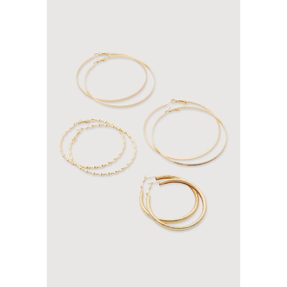 Women's Assorted Hoop Earrings Set of 4