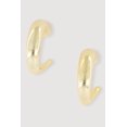 thumbnail image 1 of Women's Asymmetrical Metallic Hoop Earrings, 1 of 3