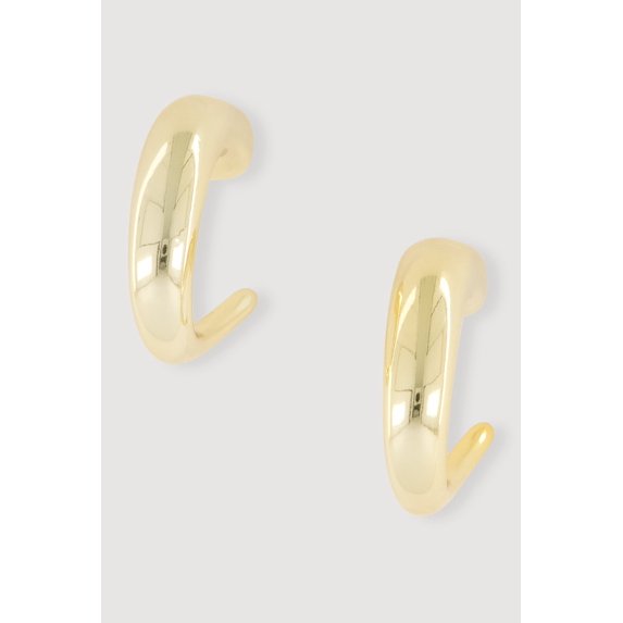 Women's Asymmetrical Metallic Hoop Earrings