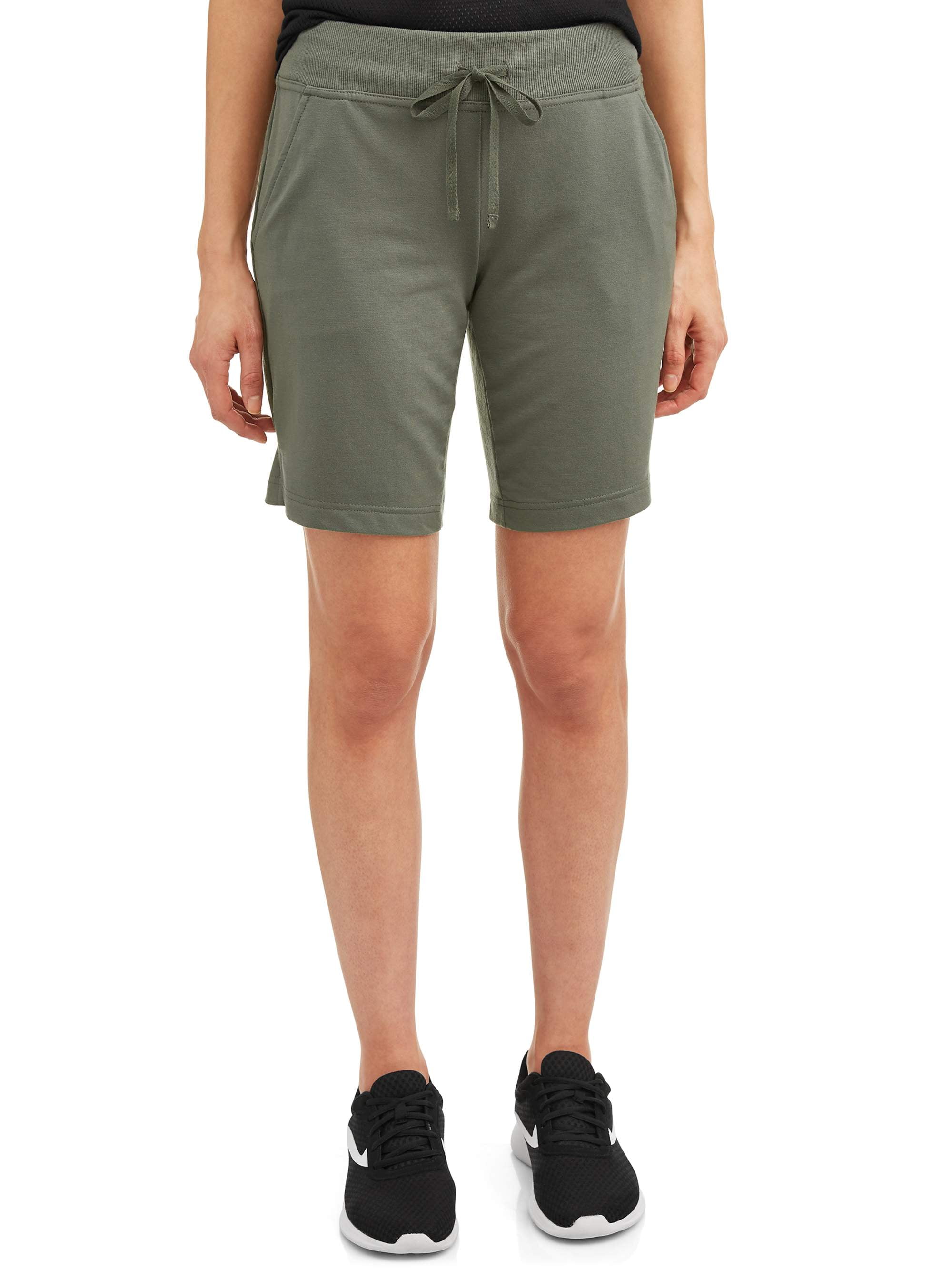 Women's Athleisure French Terry Bermuda Shorts - Walmart.com