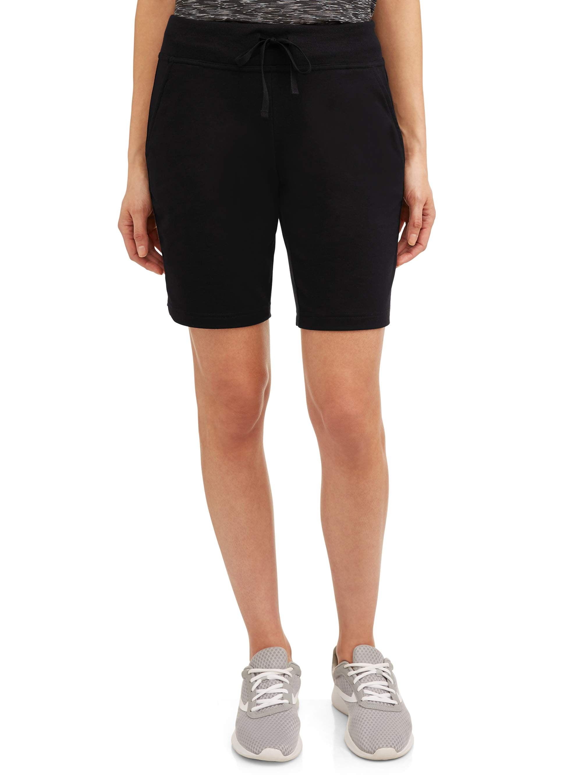 Women's Athleisure French Terry Bermuda Shorts - Walmart.com