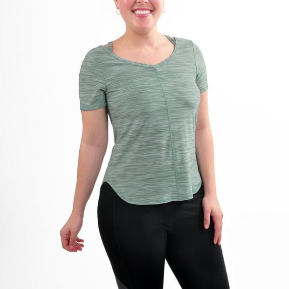 Women's Athleisure Jessie Strappy Melange Tee