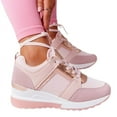 thumbnail image 1 of Women's Athleisure Shoes Platform Casual Shoes Lace-up Mesh Sneakers, 1 of 3