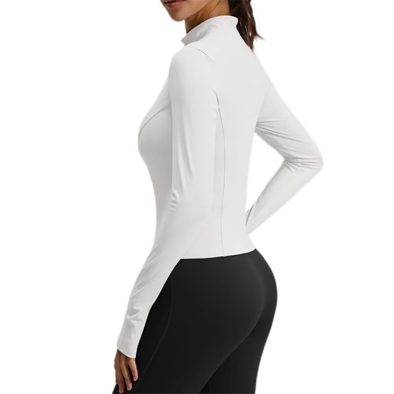 Women's Athletic Jackets Yoga Workout Jacket Full Zip Tops with Long ...