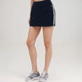 thumbnail image 1 of Women's Athletic Mini Skirt with Contrast Side Stripes and Built-In Shorts for Support - Medium, Navy, 1 of 4
