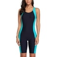 thumbnail image 1 of Women's Athletic One Piece Swimsuit Boyleg Racerback Knee Length Bathing Suit, 1 of 7