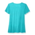 thumbnail image 1 of Women's Athletic Quick-Dry Breathable Solid Color Crew Neck Shirt Tech Stretch Short-Sleeve T-Shirt, 1 of 7