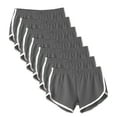 thumbnail image 1 of Women's Athletic Shorts 5 Packs Workout Elastic Waist Running Gym Shorts for Yoga Loose Fit Fitness Shorts (Free Size, Gray), 1 of 5
