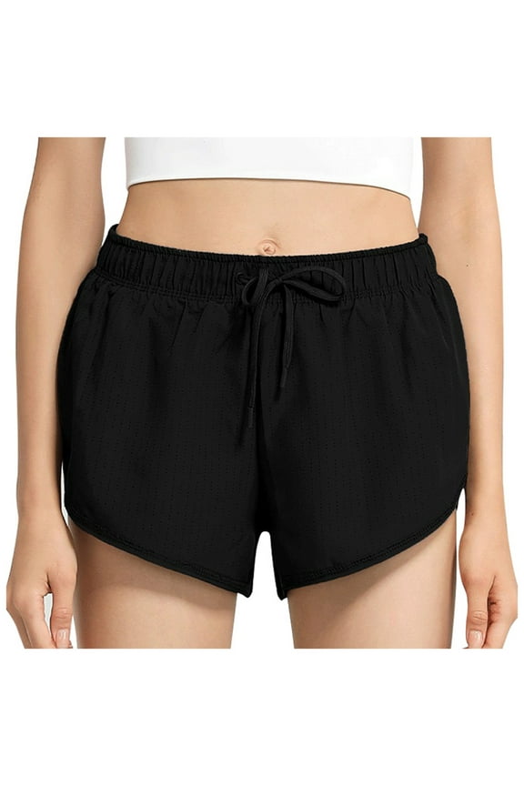 Women's Athletic Shorts Built In Liner Loose Fit Breathable Running Workout Shorts