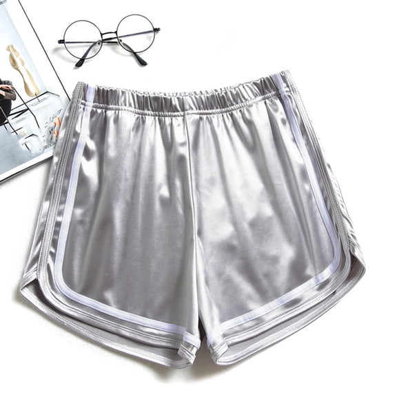 Women's Athletic Shorts Clearance, Xunlbb Women's Fashionable PrintedSolid Color Thin And Loose Fitting Running And Fitness Can Be Worn Externally High Waisted And Wide Leg Casual A-line Short