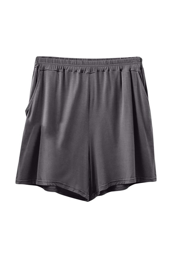 Women's Athletic Shorts New Pajama Shorts for Womens Soft Elastic Waist Shorts Lightweight Comfy Stretchy Sleepwear Casual Bottoms 2025 Gray 3XL