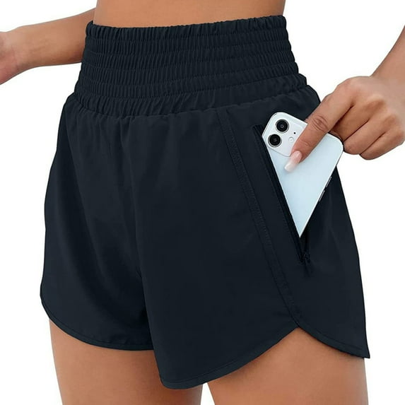 Women's Athletic Shorts Running Shorts Quick Dry Athletic Workout Gym Shorts with Pockets