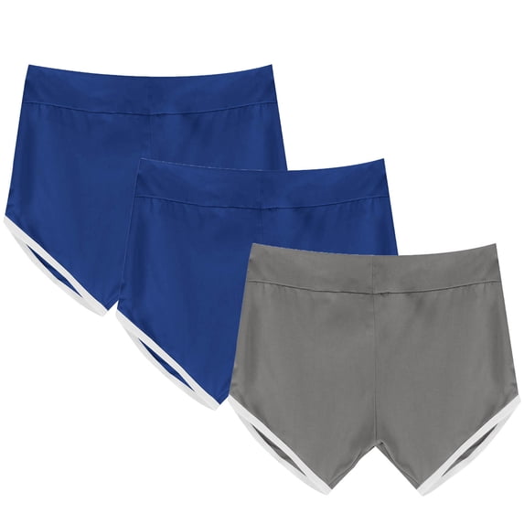 Women's Athletic Shorts Summer Striped 3 Pack Elastic Waist Running Gym Shorts Yoga Workout Beach Shorts (S, Multicolor 11)
