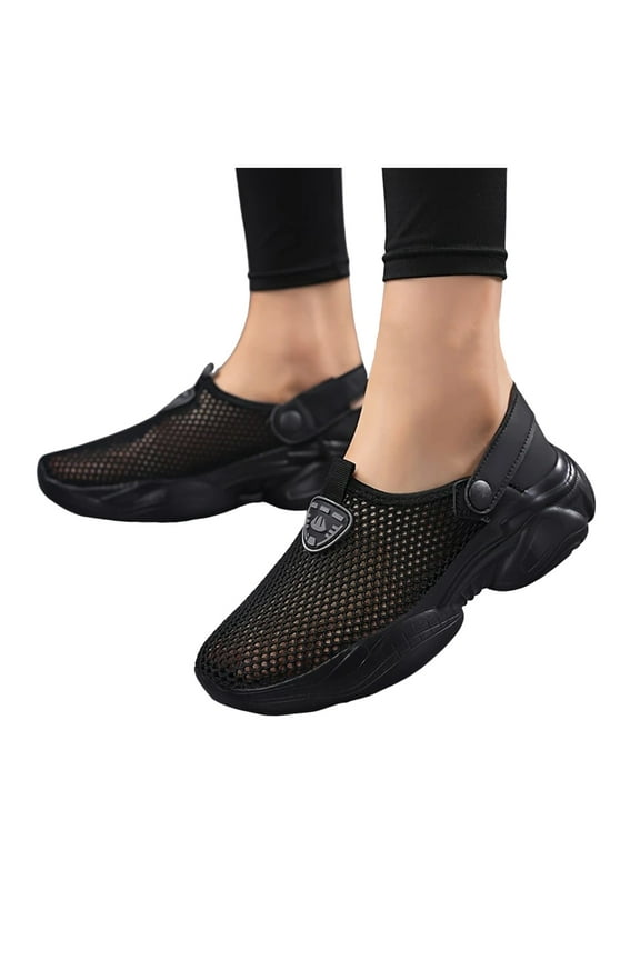 Women's Athletic Slip on Sneakers Walking Mules Sandals with Back Strap Breathable Mesh Comfort Nursing Clogs