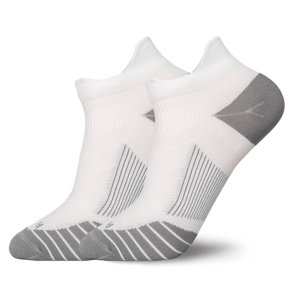 Women's Athletic Socks, Moisture Wicking Breathable Low Cut Socks, Lightweight Running Socks for Women, Cushioned Sports Socks for Workout and Daily Wear-White