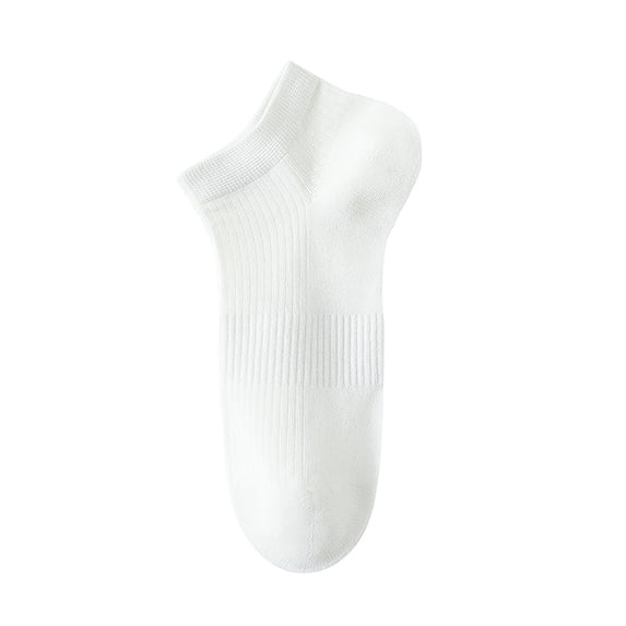 Women's Athletic Socks, Women's Thin Comfortable and Breathable Solid Color Short Casual Socks New Women's Casual Crew Calf Socks Style B-76 White One Size