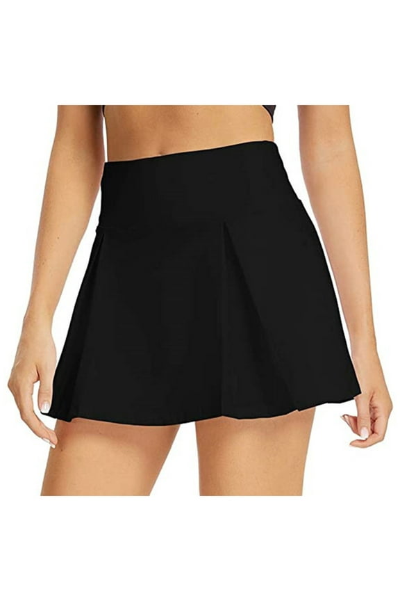 Women's Athletic Tennis Skirt with Pockets Elastic Waist Comfortable Sports Shorts Skorts for Active