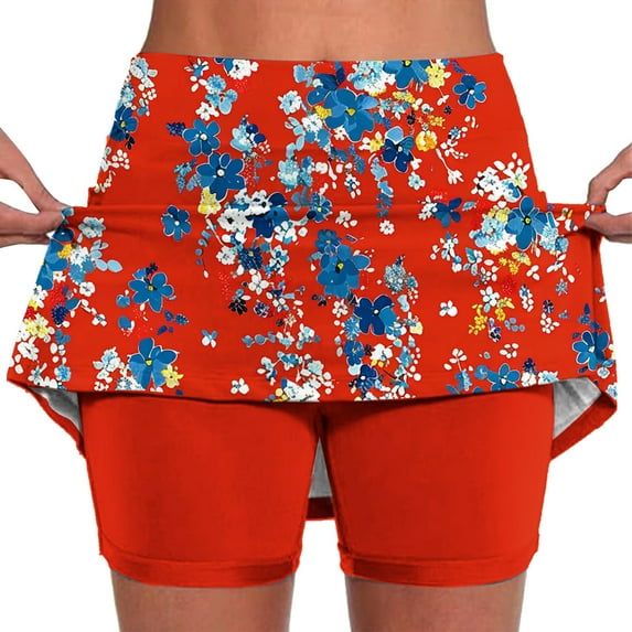Women's Athletic Tennis Skorts with Pockets Built-in Shorts Golf Active Skirts Shorts for Sports Running Yoga Gym Training Pants