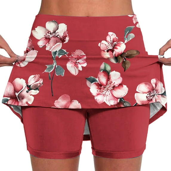 Women's Athletic Tennis Skorts with Pockets Built-in Shorts Golf Active Skirts Shorts for Sports Running Yoga Gym Training Pants